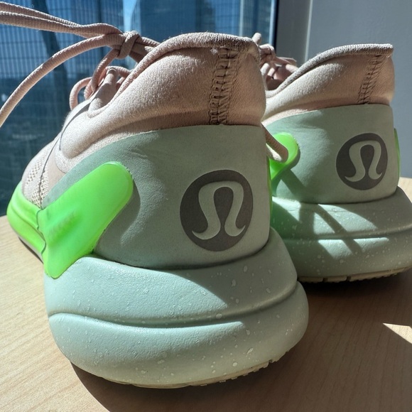 Lululemon Athletica 8.5 EUC “Blissfeel” pink and Neon Green Athletic Shoes - Picture 2 of 15